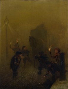 A London Fog by Charles Albert Ludovici