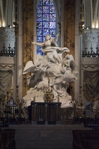 Inside view of the Cathedral of Chartres, the Master Altar (sculpture by Charles Antoine Bridan) by Charles Antoine Bridan