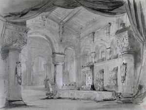 Set Design of the Palace Interior for a Performance of the Opera 