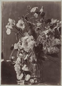 Flower Study with Ornate Vase by Charles Aubry (manner of)