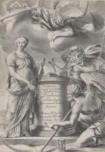 Frontispiece for Vnuiersa Historia Profana by Charles Audran