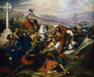 Battle of Poitiers, France, 732 by Charles Auguste Guillaume Steuben