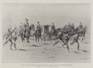 The CIV at the Front, the Mounted Escort to Cronje coming into Modder River Camp