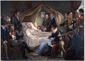 Death of Napoleon by Charles Auguste Steuben