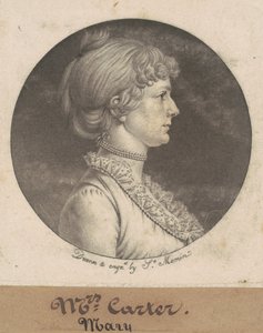 Mary Nelson Carter by Charles B. J. Févret de Saint Mémin