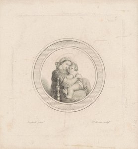 Madonna of the Chair by Charles B. J. Févret de Saint Mémin, after Raphael