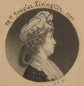 Eliza Barclay Livingston by Charles Balthazar Julien Févret de Saint-Mémin