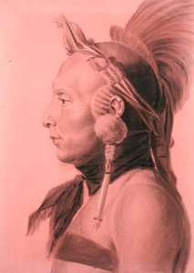Portrait of an Indian, possibly Shahaka, Mandan Chief