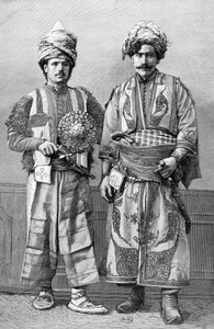 Kurds of Hazou. Engraving by Barban from photography. by Charles Barbant