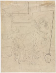 Cartoon for The Opinion of the Model by Charles Bargue