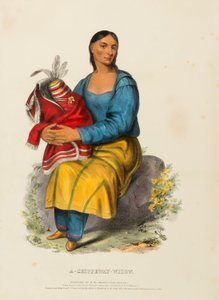 A Chippeway Widow, from History of the Indian Tribes of North America