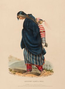 Chippeway Woman & Child, from History of the Indian Tribes of North America by Charles Bird King