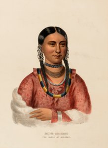Hayne-hudjihini, The Eagle of Delight, from History of the Indian Tribes of North America by Charles Bird King