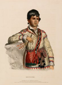 Mistippee, from History of the Indian Tribes of North America by Charles Bird King