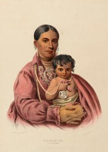MO-HON-GO. OSAGE WOMAN, from History of the Indian Tribes of North America by Charles Bird King