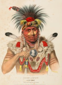 Ne-sou-a-quoit, A Fox Chief, from History of the Indian Tribes of North America by Charles Bird King