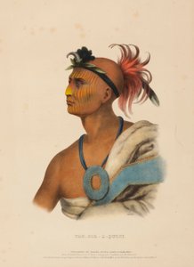 Tah-col-o-quoit, from History of the Indian Tribes of North America by Charles Bird King