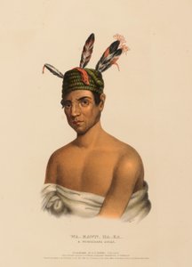 WA-KAWN-HA-KA, A WINNEBAGO CHIEF, from History of the Indian Tribes of North America by Charles Bird King