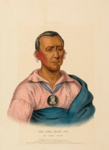 Wat-Che-Mon-Ne, an Ioway Chief, from History of the Indian Tribes of North America by Charles Bird King