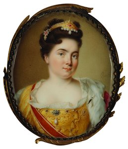 Portrait of Empress Catherine I. 1684-1727, 1717 by Charles Boit