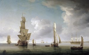 Navigation in the Thames Estuary (England), great variety of boats and description of the English coast by Charles Brooking