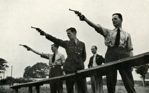 Revolver Practice at the Elementary Flying Training School, 1941