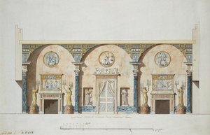 Design for the Main Hall in the Agate Pavilion at Tsarskoye Selo, Early 1780s