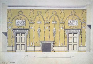 Design of the Green Dining Room, Great Palace in Tsarskoye Selo, Early 1780s