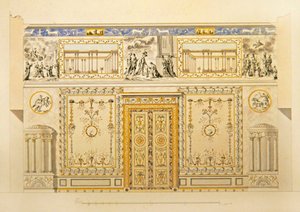 Elevation of a Doorway Wall, Lyons Drawing-Room, Catherine Palace at Tsarskoye Selo, early 1780s