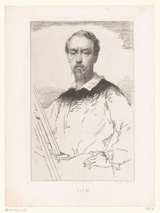 Portrait of Félix François Georges Philibert Ziem (Eaux-Fortes et Lithographies) by Charles Chaplin