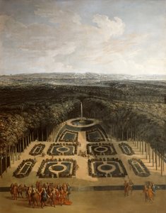 Promenade of Louis XIV in the Gardens of the Grand Trianon by Charles Chastelain