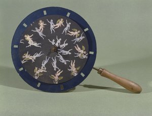 The Phenakisticope with a cherub design card