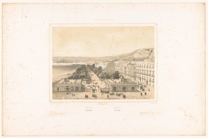 View of the Villa Poggio Reale with Tree-lined Avenue in Naples (Views of the Kingdom of Naples) by Charles Claude Bachelier