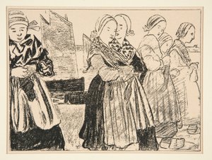 Breton Girls, or Bretons on the Quay, in #36 of La Revue Blanche, October 1894