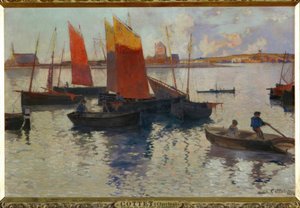 Evening Rays, Port of Camaret by Charles Cottet