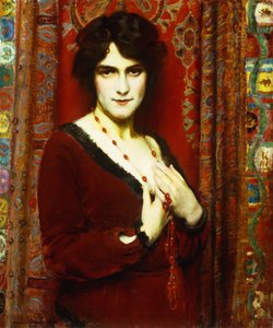 The Cornelian Necklace (Portrait of Miss R) by Charles Courtney Curran