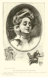 Illustration for The Social Ladder by Charles Dana Gibson
