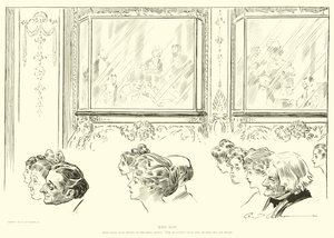 Illustration for The Social Ladder by Charles Dana Gibson