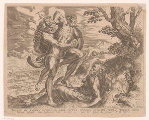 Hercules Wrestling with Antaeus by Charles David