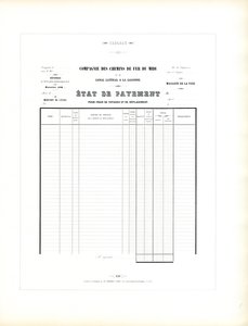 Railway Company Form for Travel Expense Accounting
