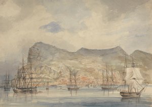 View of Gibraltar by Charles Dyce