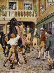 Illustration for The Amateur Gentleman by Jeffery Farnol by Charles Edmund (after) Brock