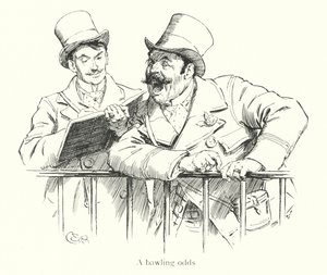 Bookie bawling odds at a race course