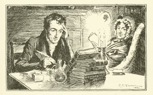 Charles Lamb, with his sister, Mary by Charles Edmund Brock