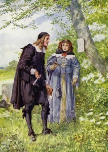George Herbert, On the road to Bemerton by Charles Edmund Brock