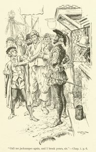 Illustration for Westward Ho! by Charles Kingsley (engraving) by Charles Edmund Brock