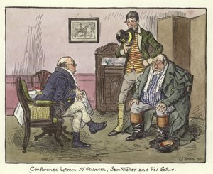 Illustration for the Pickwick Papers by Charles Edmund Brock