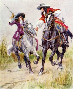 Masked Highwayman Stopping Beautiful Girl