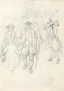 Running The Gauntlet - Stage II, c1920 by Charles Edmund Brock