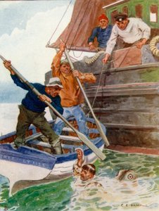 The Two Men in the Boat Began Frantically to Beat and Dig at a Loathsome Object